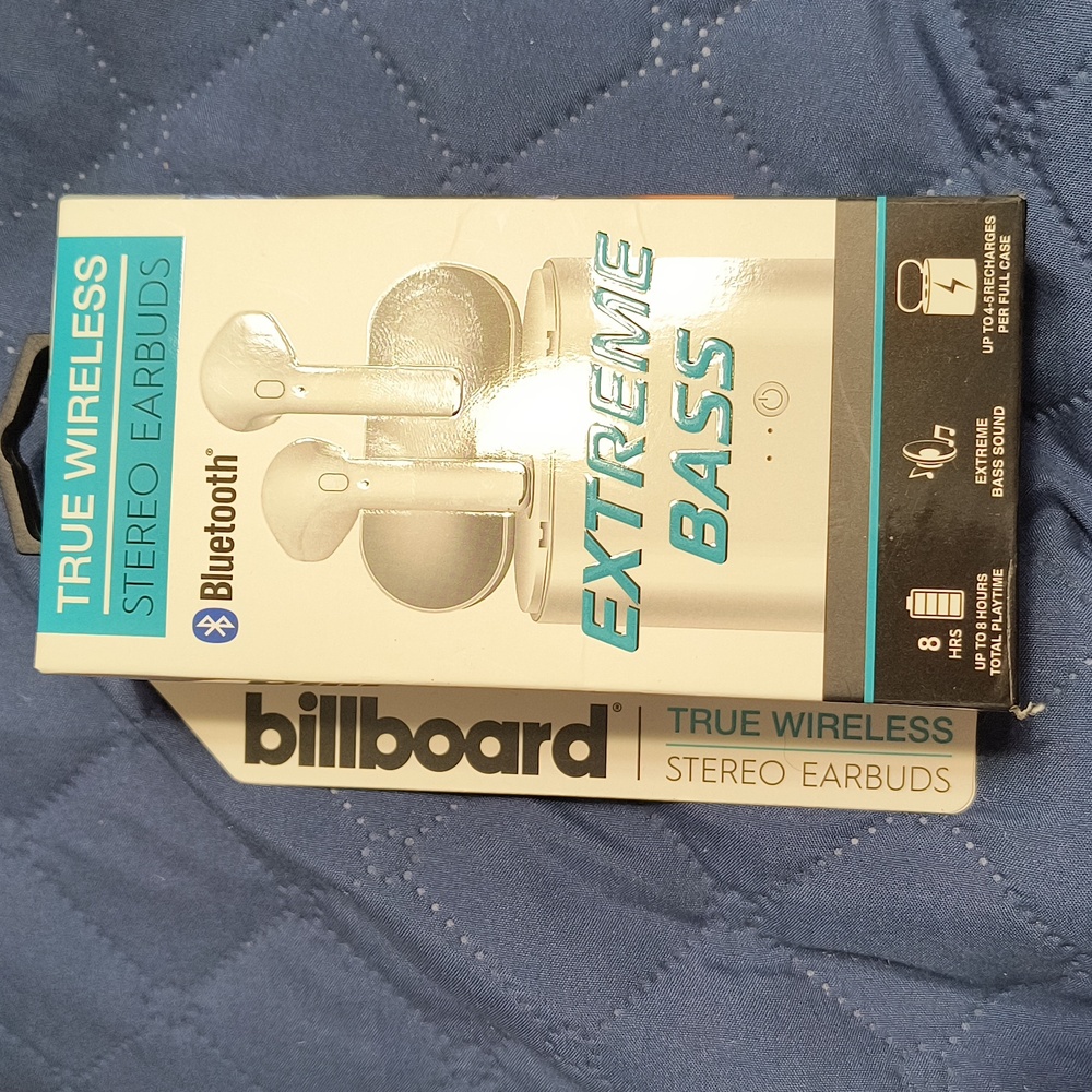 NEW Billboard True Wireless Stereo Earbuds, Extreme Bass